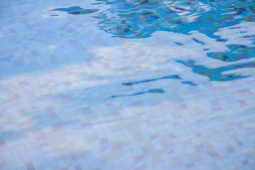 Peaceful pool reflections with soft rippling affect.