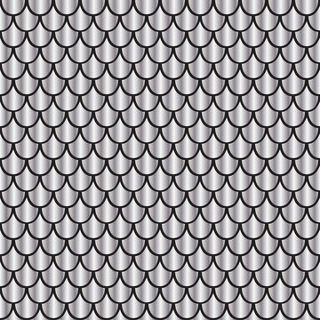 Seamless pattern silver shiny squama