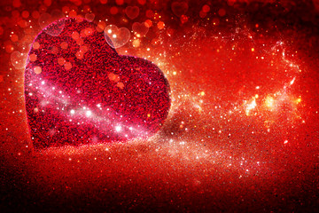 Herzen, roter Hintergrund für Valentinstag