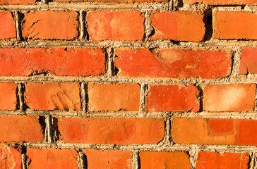 Old red brick wall