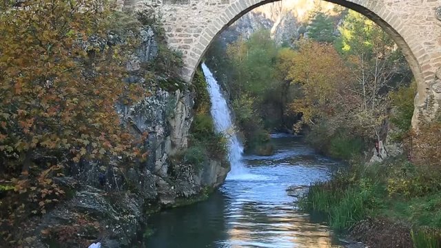 Clandras bridge and waterfall in Usak 2016 