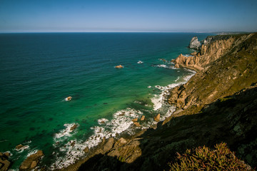 Fototapeta na wymiar A beautiful landscape on Cabo da Roca in Portugal