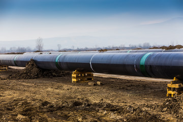 Obraz premium Construction of gas pipeline Trans Adriatic Pipeline - TAP