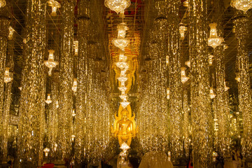 Uthai Thani, Thailand - December, 18, 2016 : Golden Buddha statu