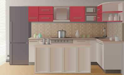 Kitchen Interior Composition