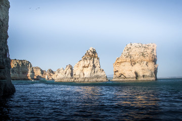 Fototapeta na wymiar A beautiful view of cliffs in southern Portugal