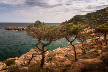 Fototapeta na wymiar A beautiful coastal landscape of Mediterranean sea in Spain
