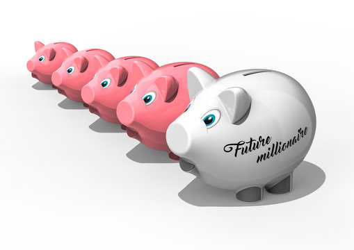 Piggy Bank / 3D render image of a piggy bank 