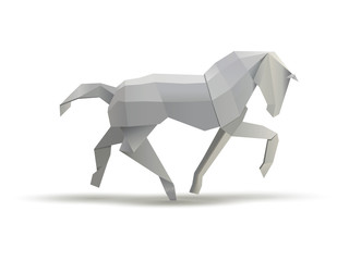 Origami Horse. Enterprise Logo.