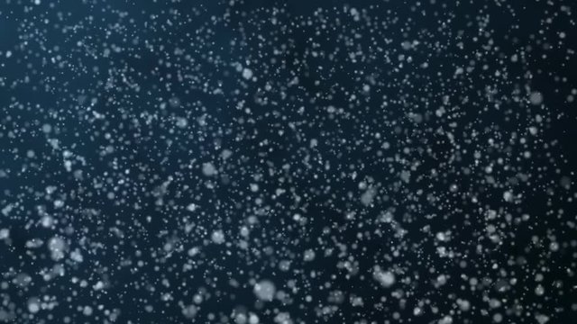 Snowing night animation. Abstract dark blue sky with blizzard snowing snowflakes. Motion video. Abstract background. 