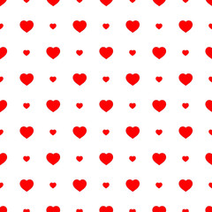 Heart red seamless pattern