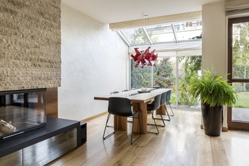 Minimalistic dining area