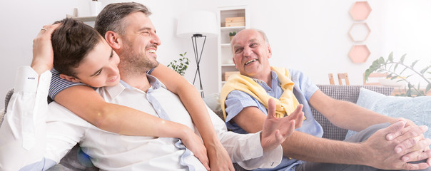 Family happy together