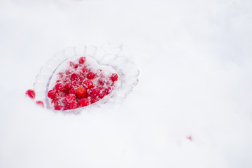 berries in a heart shape