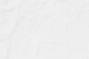 Crumpled white paper texture or paper background for design with copy space for text or image.