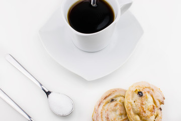 Kafferafel mit Gebäck