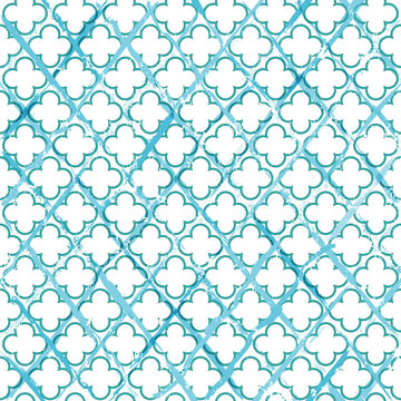seamless abstract geometric pattern background, with quatrefoil,