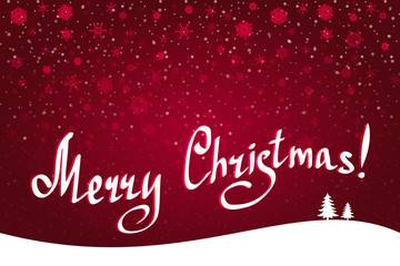Holiday Background with snowflakes and "Merry Christmas" text