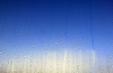 Blue sky through the condensing window