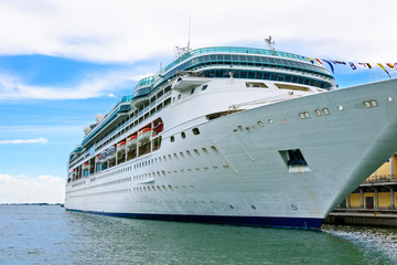 Fototapeta na wymiar Cruise Ship Anchored in Venice