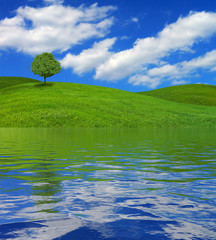 Obraz na płótnie Canvas Country Lakeside