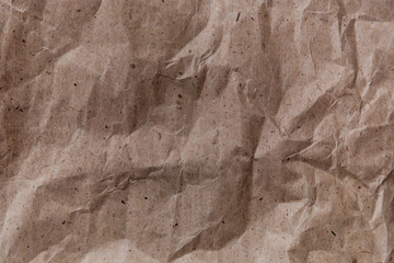 Old brown craft crumpled paper