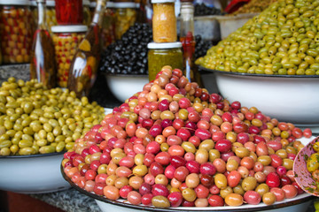 Choice of Olives at the Marrakech Souk