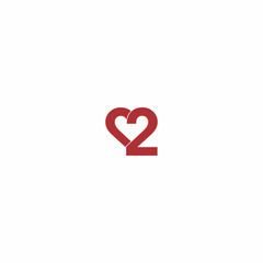 Number 2 Love Logo