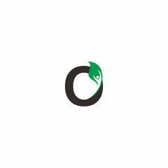 letter o leaf people logo