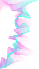 Abstract colorful creative wave line background.