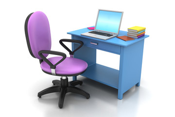 workplace with computer