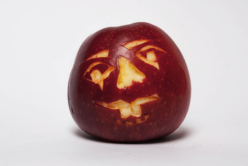 demon halloween apple