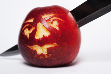 demon halloween apple