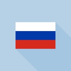 Russia flag , flat design vector with official proportion