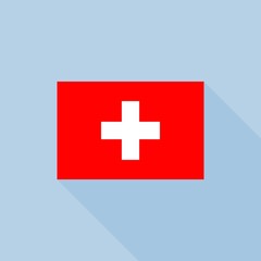 Obraz premium Switzerland flag , flat design vector with official proportion