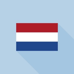 Netherlands flag , flat design vector with official proportion
