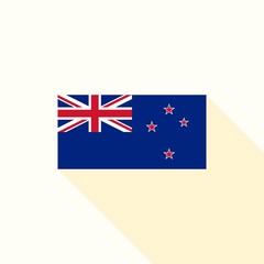 Fototapeta premium New Zealand flag , flat design vector with official proportion