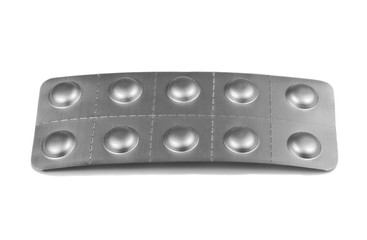  tablets , strip, isolated , white ,