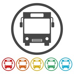 Bus symbol, Bus icon vector 