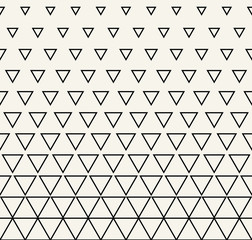 Abstract geometry black and white fashion triangle halftone pattern