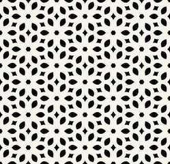 Behang Bloemenprints Abstracte geometrie zwart-wit bloemen ornament deco kunst patroon