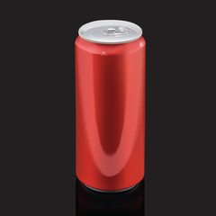 Red Aluminum cans, vector
