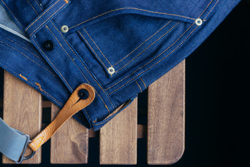 Jeans pocket close-up