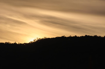 Fototapeta na wymiar twilight time at mountain