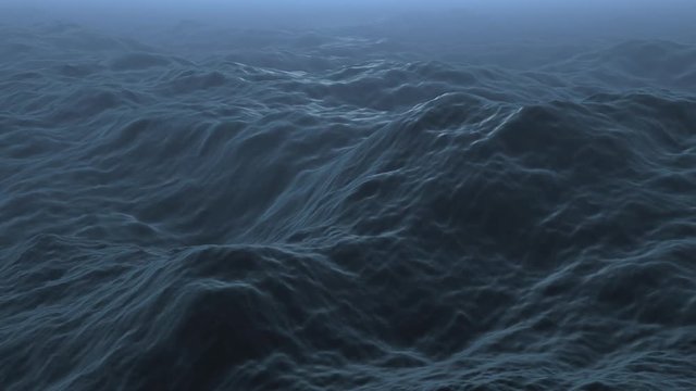 Ocean waves undulate and flow (Loop).