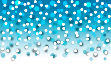 Abstract background with bokeh effect. Blurred defocused multicolored lights. Multicolored bokeh lights on colored background. Bokeh, circles, tinsel, shine, blue