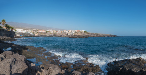 Fototapeta na wymiar Alcala beach and coastline in south Tenerife, Canary islands, Spain.