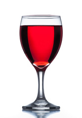 Wine glass with white background.