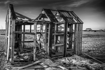 shack, derelict shack, building, broken down shack, beach hut, 