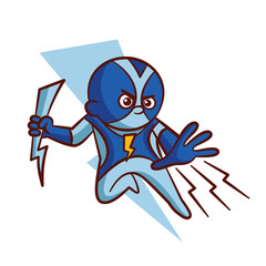 Superhero Lightning Boy Sticker